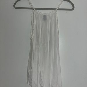 Braid Spaghetti Strap White Blouse Gap
